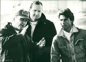Tom Cruise, Randy Quaid und Robert Duvall in Tage des Donners (1990) Von rechts: Tom Cruise, Randy Quaid und Robert Duva