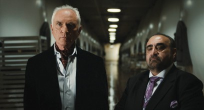 Film Still from Get Smart Terence Stamp Ken Davitian © 2008 Warner Brothers Los Angeles CA PUBLICAT
