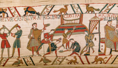 Bayeux cathedral mural decors, normandy, France BAYEUX, FRANCE, MAY 14, 2024 : mural decors of Bayeux, cathedral, norman