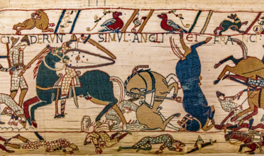 Bayeux cathedral mural decors, normandy, France BAYEUX, FRANCE, MAY 14, 2024 : mural decors of Bayeux, cathedral, norman