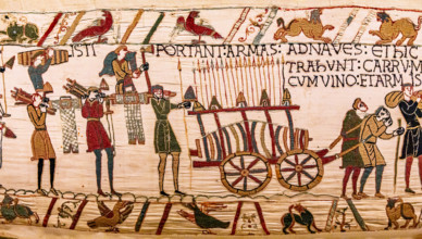 Bayeux cathedral mural decors, normandy, France BAYEUX, FRANCE, MAY 14, 2024 : mural decors of Bayeux, cathedral, norman