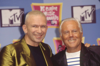 Jean-Paul Gaultier and Giorgio Armani at MTV EMAs, Milan-November 1998.  Copyright: x FAMOUSx 04409465