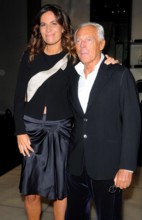 Roberta and Giorgio Armani at the opening of Spazio Armani boutique in Milan - 22 September 2008 FAM24173 Copyright: x F