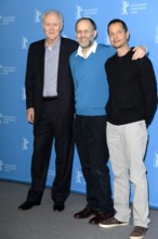 John Lithgow, Ira Sachs, Mauricio Zacharias during the Love Is Strange photocall at the 64th Berlin International Film