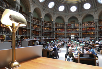 Paris, Bibliotheque national de France (Französische Nationalbibliothek), Ovalsaal, Jean-Louis Pascal, Alfred Recoura //