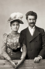 Johann and Adele Strauss at Bad Ischl, 1895, by Rudolf Krziwanek, digitally edited Johann and Adele Strauss at Bad Ischl