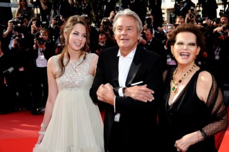 Claudia Cardinale R Alain Delon and daughter Anouchka 63RD ANNUAL CANNES FILM FESTIVAL SCREENING