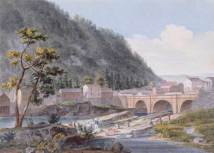View on the Erie Canal. Hill, J. W. (John William) (1812-1879). 1831. Drawings. The Miriam and Ira D. Wallach Division o
