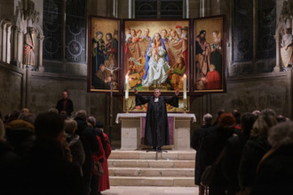 Der umstrittene Cranach-Triegel-Altar ist wieder im Naumburger Dom zu sehen. Die Rueckkehr des Kunstwerks nach Sachsen-A