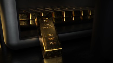 Fine Gold Bars 1000g Opened Safe