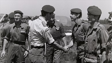 Prince Charles visits the French 11th Parachute Brigade
