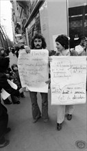Manifestation d'instituteurs et professeurs, Paris, 1974