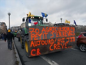Manifestation d'agriculteurs à Paris, le 23 février 2024