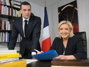 Jordan Bardella and Marine Le Pen, 2024