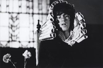 Spoof of Oscar Wilde trial in old church in Kings Cross, London (1966)