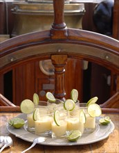 Yachting menu: sweet lime cream and shortbreads