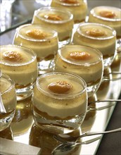 Christmas dinner with strass: apricot nougat cream with honey jelly