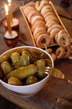 Dinner from the Deep North: aperitive rolls with pickles