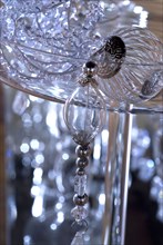 Christmas dinner with strass: glass drops