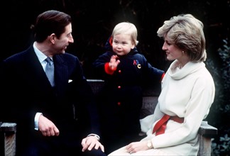 Prince William, prince Charles et princesse Diana