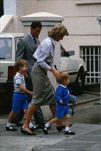 Prince Charles, princesse Diana, prince William et prince Harry