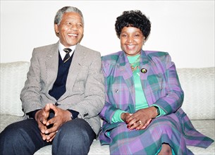 Nelson Mandela et sa femme Winnie