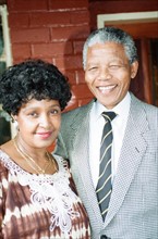 Nelson Mandela et sa femme Winne