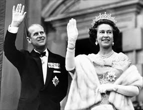 La reine Elisabeth II et le prince Philip Mountbatten