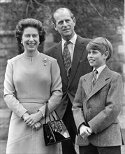 La reine Elisabeth II, le prince Philip et le prince Edward