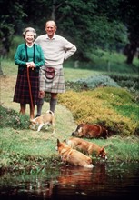 La reine Elisabeth II et son mari le prince Philip au château de Balmoral