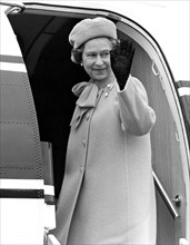 La reine Elisabeth II à l'inauguration du Kielder Reservoir
