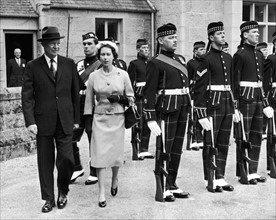 La reine Elisabeth II et le président américain Eisenhower