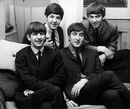 Les Beatles lors d'une séance photo