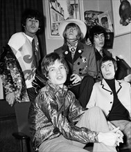 The Rolling Stones backstage before their appearance on Sunday Night at the London Palladium