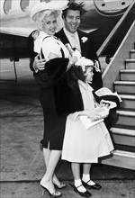Jayne Mansfield avec sa fille et son mari Mickey Hargitay
