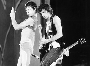 Mick Jagger et Keith Richards sur scène