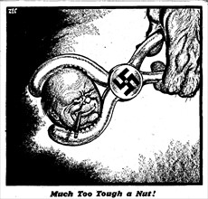 Much too tough a nut!  Daily Mirror 23rd May 1940
Philip Zec Cartoon depicts newly appointed Prime