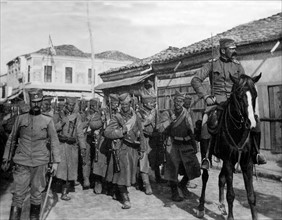 Balkans War November 1912
Serbian troops walking through Uskub