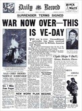 Daily Record Front Page 8/5/45  1945