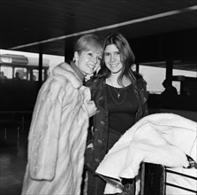 Debbie Reynolds and Carrie Fisher at Heathrow
