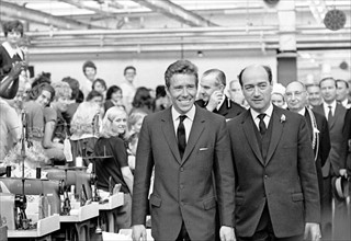 Lord Snowdon, husband of Princess Margaret, visits the Burton's Hudson Road Factory during a tour