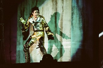 Michael Jackson seen here on stage in Prague. 8th September 1996