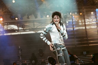 Michael Jackson seen here in concert at Roundhay Park. 29th July 1988