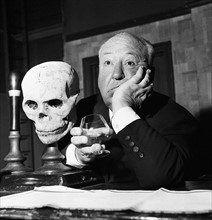 Alfred Hitchcock - film director - June 1964 
In studio 2 with props from the Rovers Return