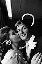 Mariage de Roger Moore et Luisa Mattioli