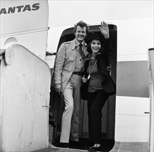 Roger Moore and wife Luisia