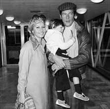 Roger Moore, sa femme Luisa et son fils Christian
