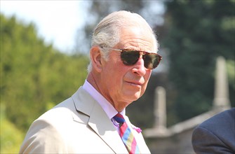 HRH Charles, Prince of Wales tours the early 16th century fortified manor house, Gwydir Castle in Llanrwst.