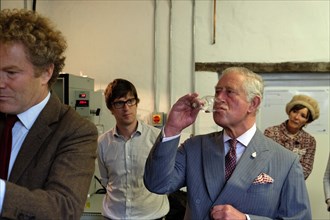 Prince Charles visits Hepple Gin Distillery