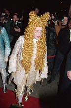 Elton John attends his 47th birthday party. 26th March 1994.